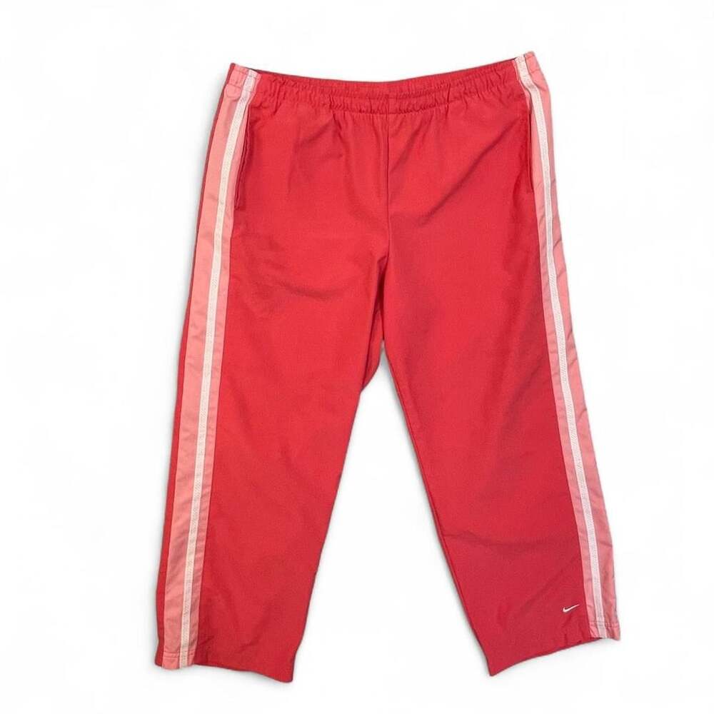 Nike Vintage Y2K 2010 Track Pants Size L (12-14) Coral Striped